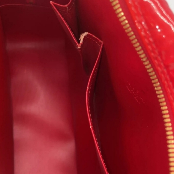 Louis Vuitton Sutton Rouge Vernis Leather Monogram Weekend Bag RARE EUC CA1010 - Picture 12 of 15